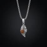 Silver Plated 5 Mukhi Rudraksh Shankh Mala thumbnail 4