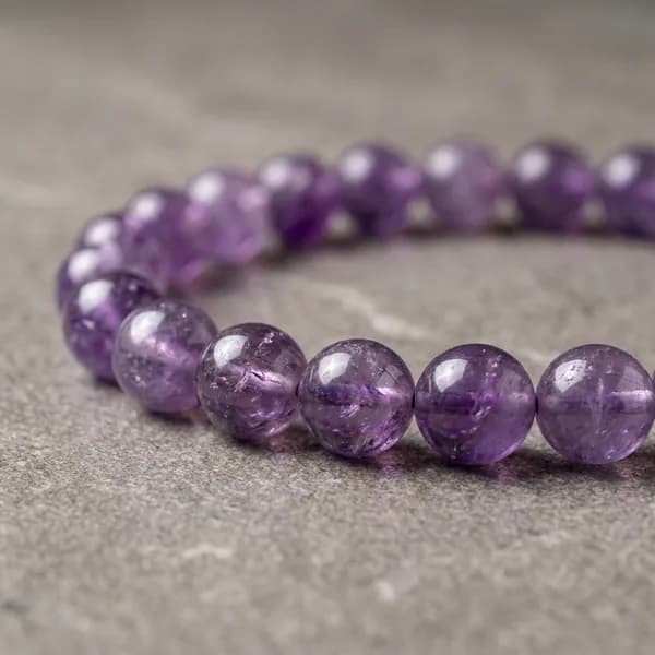 Natural Amethyst Wisdom Bracelet