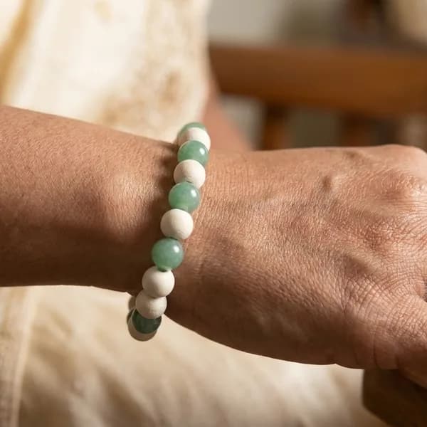 Green Aventurine & Tulsi Growth Bracelet